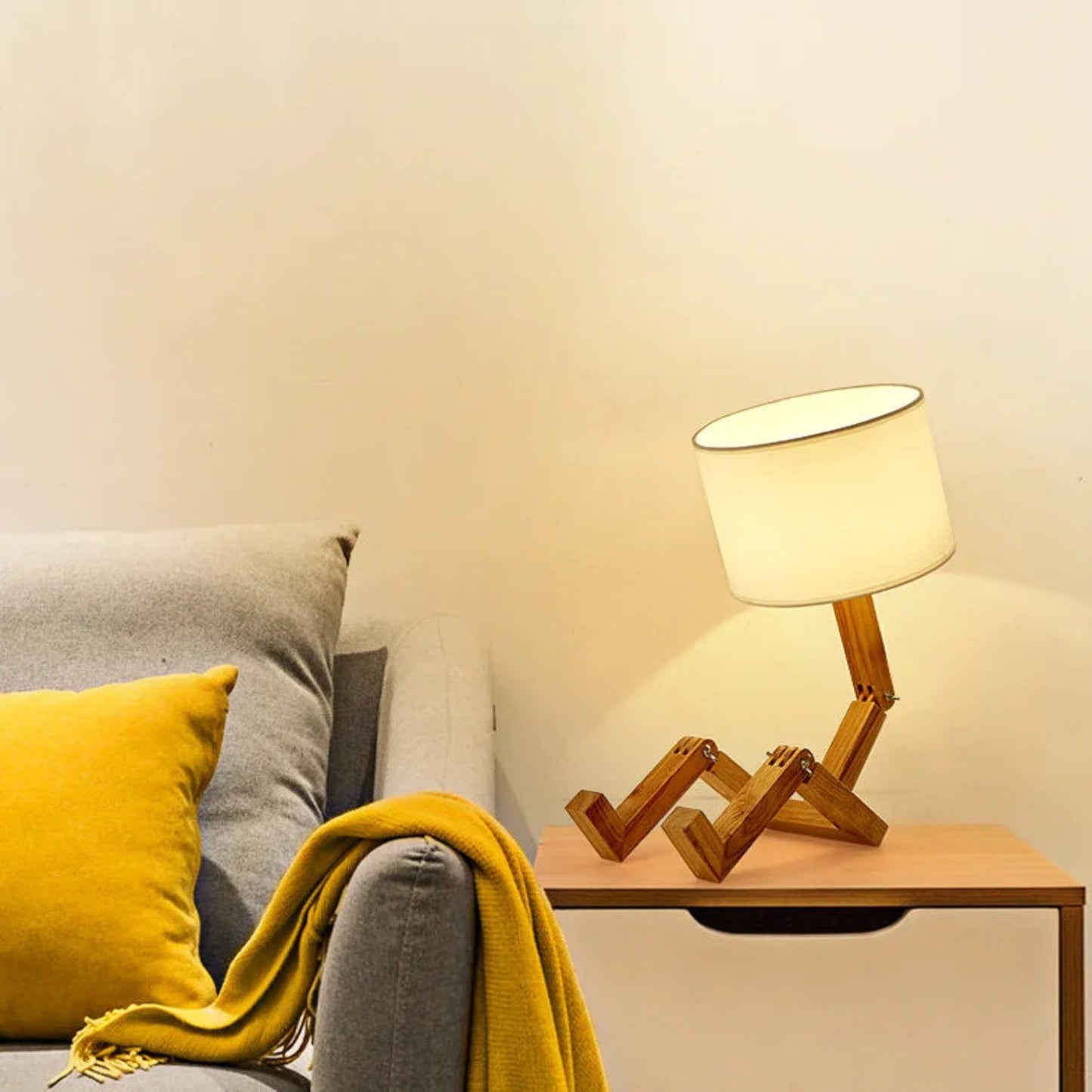 Quirky Wooden Study Buddy Desk Lamp