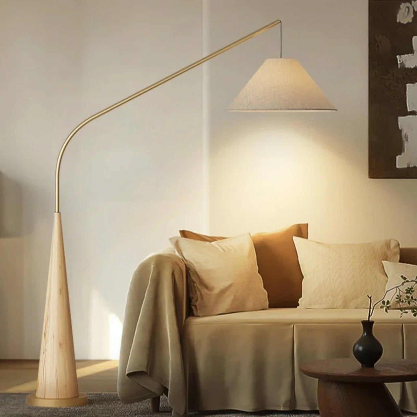 Japandi Zenith Art Nimbus Glow Hanging Light Floor Lamp