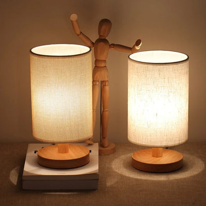 Japandi Classic Wooden Table Lamp