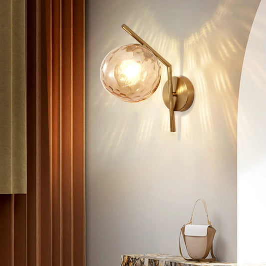 Modern Glass Orb Wall Lamp for Elegant Home Lighting