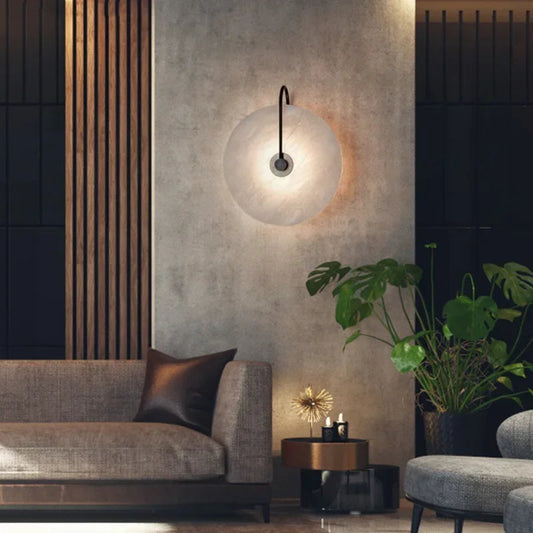 Marble Moon Sconces Wall Lamp for Modern Elegance