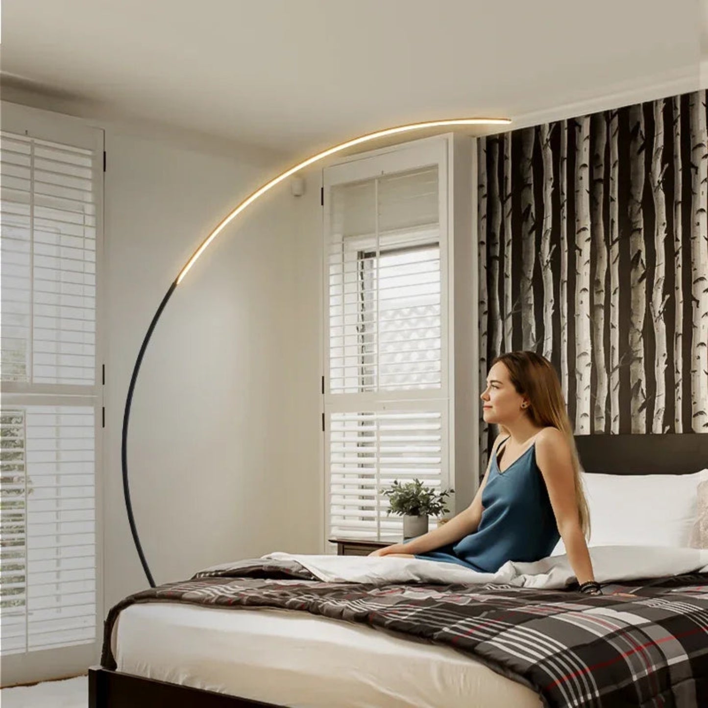 Nordic Corner Light Arc Floor Lamp Decor