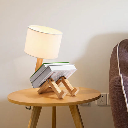 Quirky Wooden Study Buddy Desk Lamp
