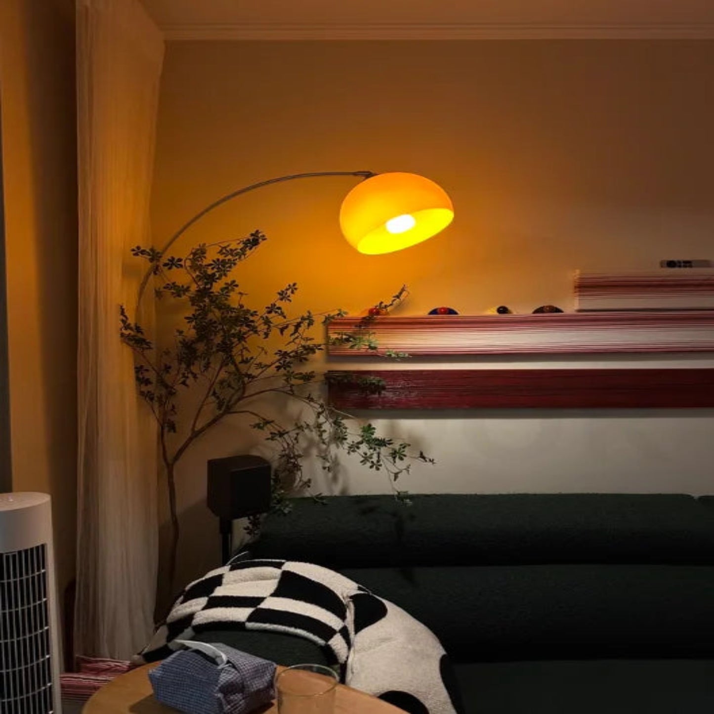 Modern Minimalist Pumpkin-on-a-Stick Floor Lamp