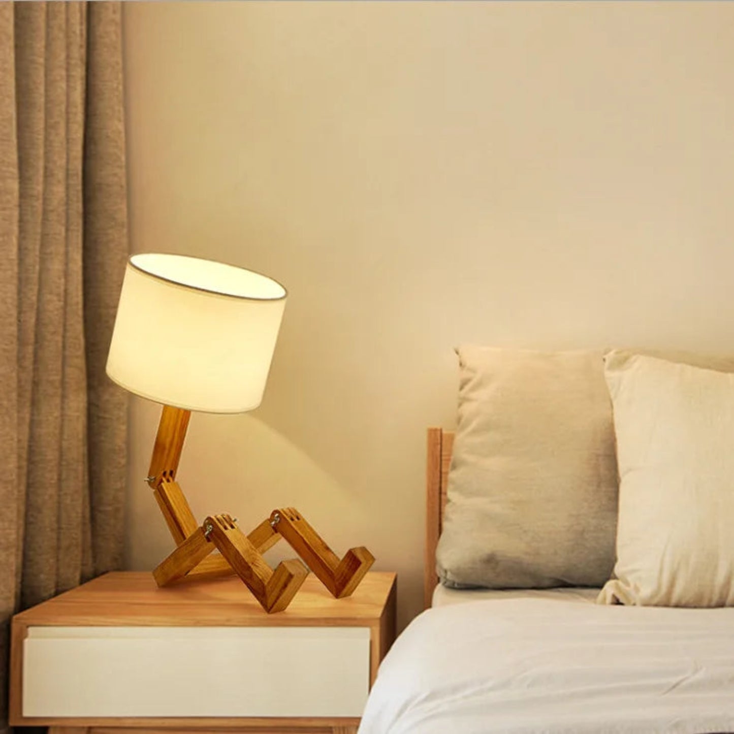 Quirky Wooden Study Buddy Desk Lamp