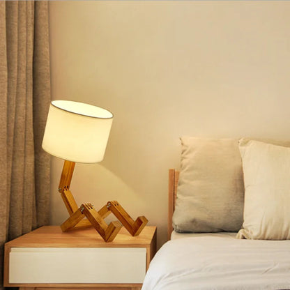 Quirky Wooden Study Buddy Desk Lamp