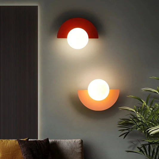 Multi-Color Glass Ball Wall Lamp for Stylish Home Decor