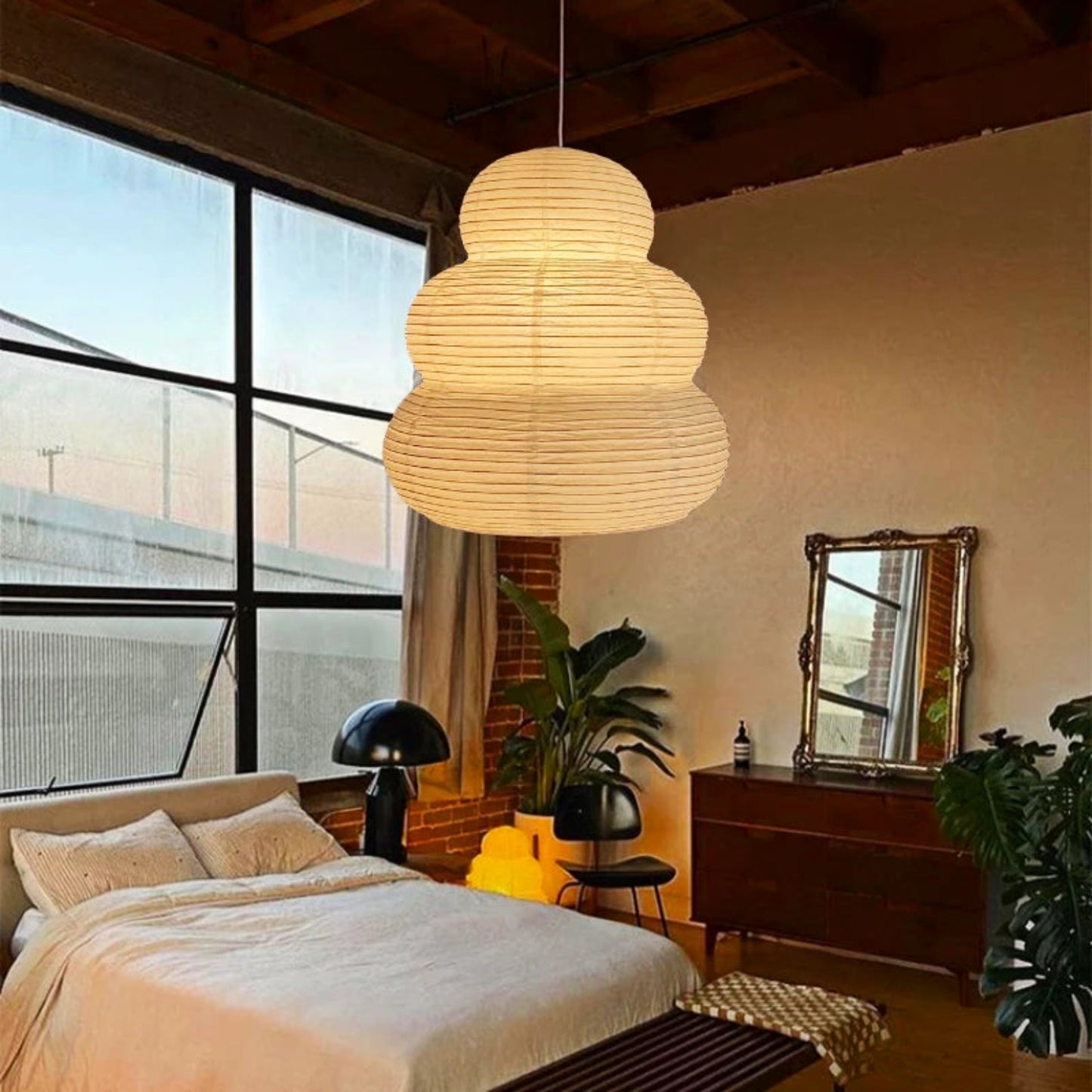 Akari Wabi Sabi Puff Layered Ceiling Lamp
