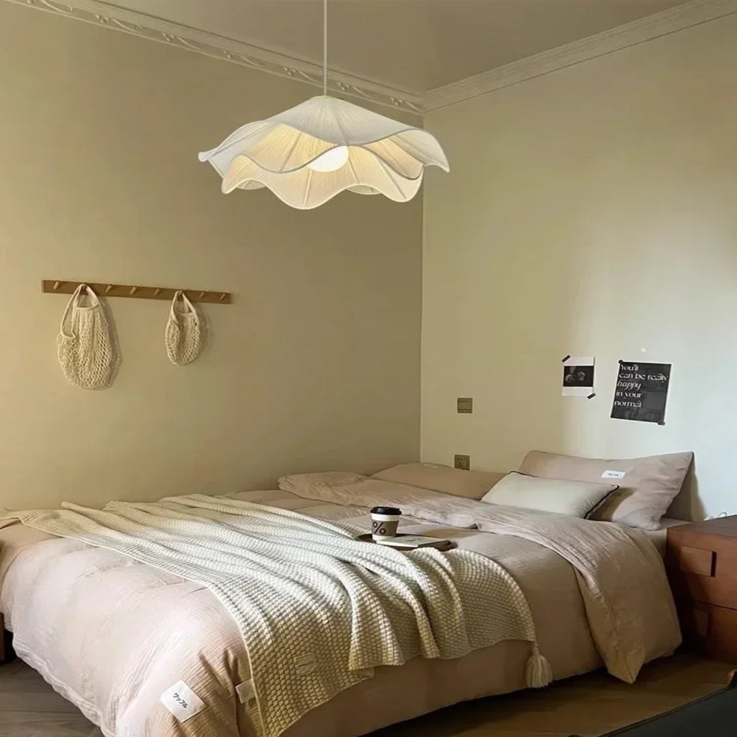 Silky Flowers Cloth Chandelier Pendant Lights