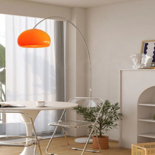 Modern Minimalist Pumpkin-on-a-Stick Floor Lamp
