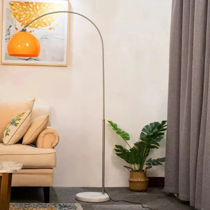 Modern Minimalist Pumpkin-on-a-Stick Floor Lamp