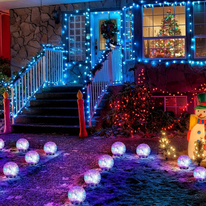 Solar Crackle Orb Garden Light