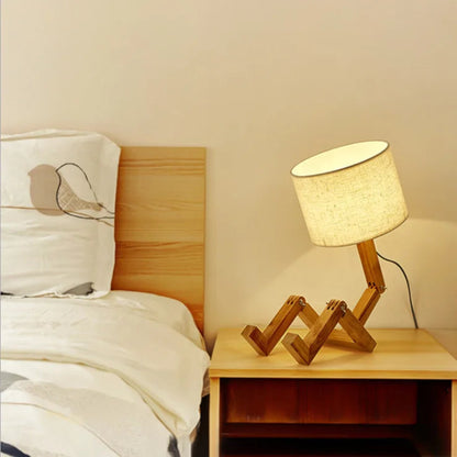 Quirky Wooden Study Buddy Desk Lamp