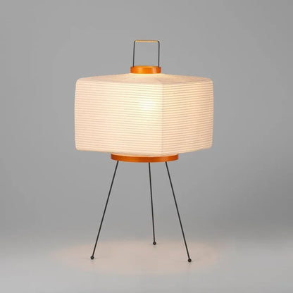 Japanese Wabi-Sabi Style Tripod Squared Floor Lamp